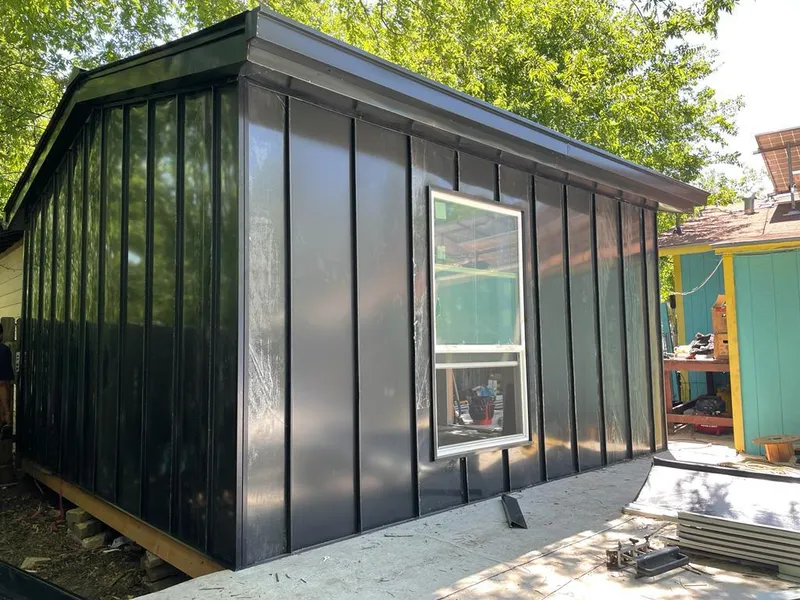 Black standing seam metal wall panels for Metal Roof Installation in Blythewood